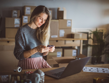 woman working